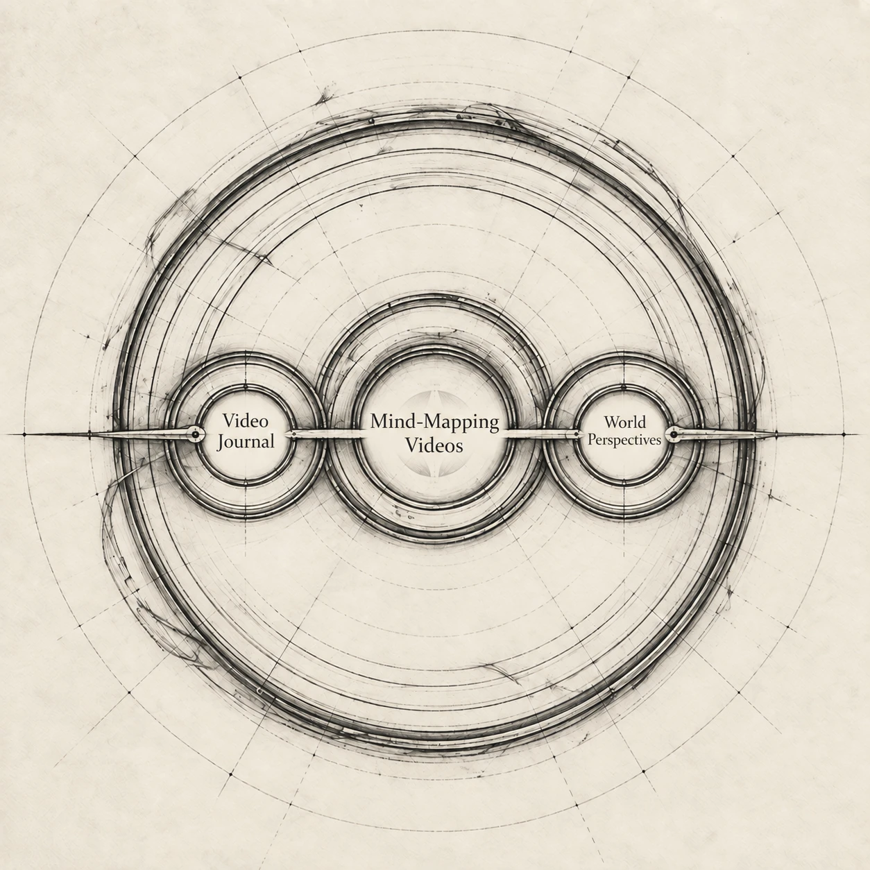 Dream Unity’s original hand-drawn concentric portal emblem, carried forward into Dream University.